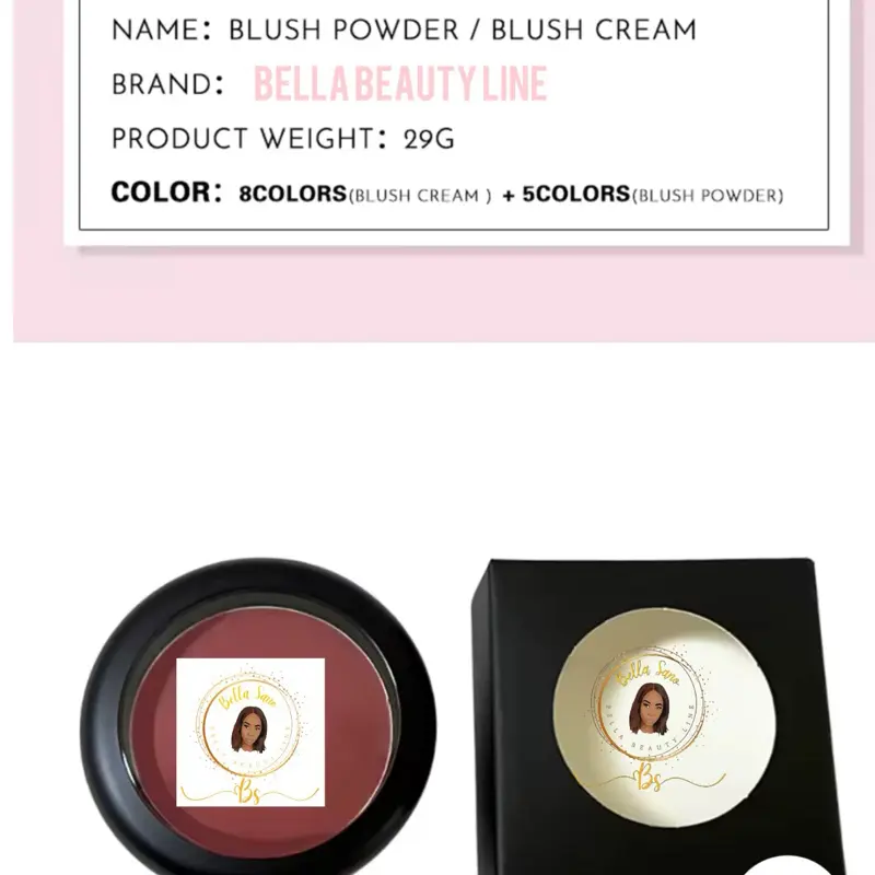 Cremoso Blush Etiqueta - Transparente Blush Pó Duradouro Fácil de Colorir Luz Delicada Rouge Em Pó - Makeup, Cosmetic