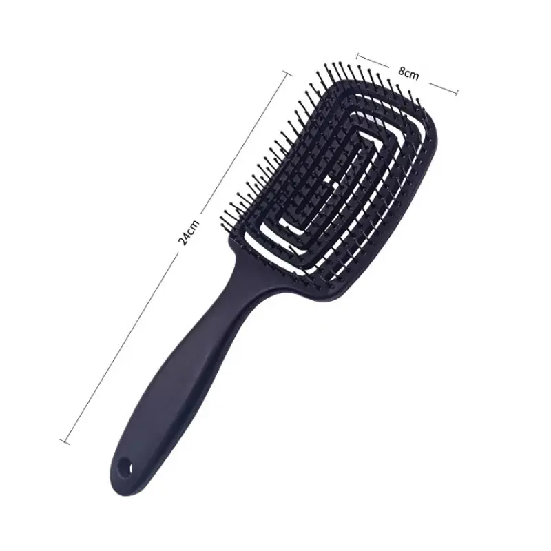 1Pcs Elastic Massage Comb Hollow Out Hair Brush Scalp Massage Combs Hair Styling Detangler Fast Blow Drying Detangling Tool 6