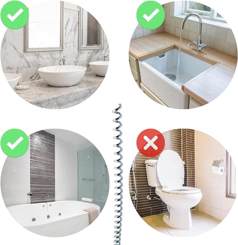 Product Introduction of 3M Heavy Duty Drain Unblocker - Fast Acting Pipe Cleaner, Flexible Sink Snake & Toilet Plunger for Clogged Drains - UK Home Essential 36