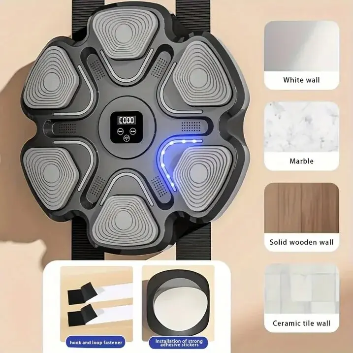 Chumajor Electronic Boxing Machine – Music-Powered Reaction Trainer with 9 Modes & Gloves 1