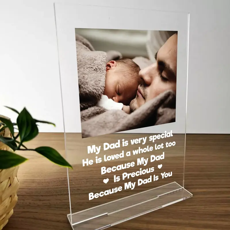 Dad Gifts From Son Daughter Personalised Photo Plaque Fathers Day Gifts Birthday 0