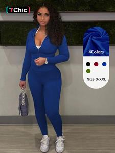 Two-piece Set Women's Solid Zip Up Skinny Top & High Waist Leggings, Casual Fashion Cozy Mock Neck Long Sleeve Top & Skinny Pants for Daily Outdoor Wear, Women's Clothing for Fall & Winter,  Yoga Sets