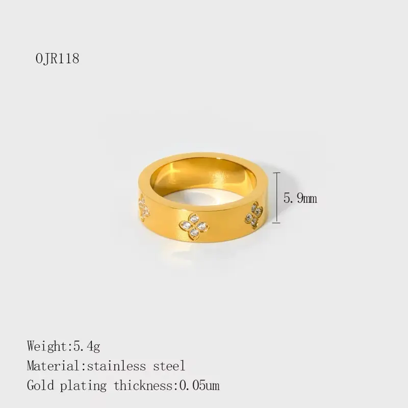 The Flower Band Ring ~ 18kt Gold Plated 3