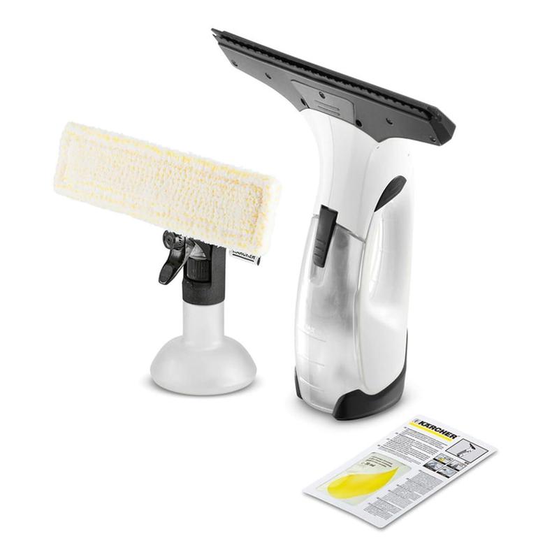 Kärcher Window Vac WV 2 Plus, Battery Running Time: 35 min, LED Display for Battery Status, Suction Nozzle: 280 mm, Spray Bottle with Microfibre Cloth, 20 ml Window Cleaner Concentrate 0