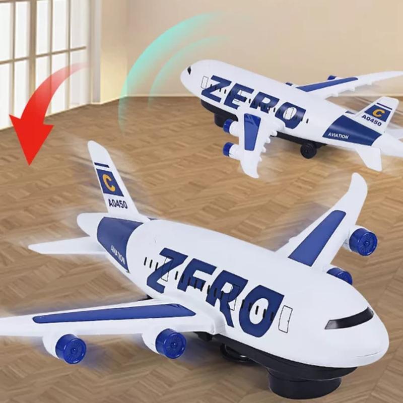 Kids Large Plane A380 Air-Bus Toy Bump & Go Aircraft for boys and girls Kids LED Lights Music Toy 6