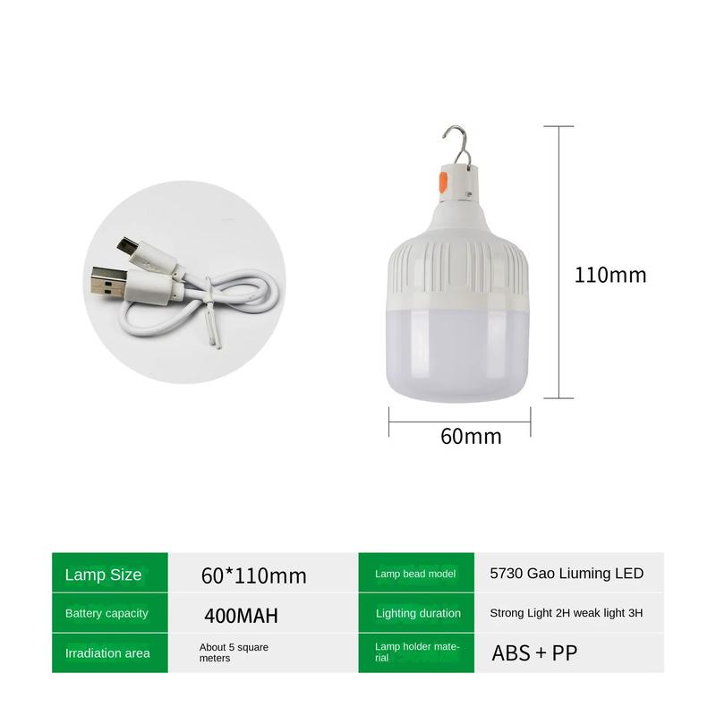 Product Introduction of USB Rechargeable LED Light Bulb Lantern for Outdoor Camping and Sports 5