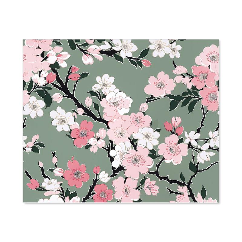 Pink Floral Abstract Pattern Kitchen Splashback 4