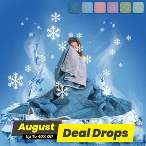 Cooling Summer Blanket, Lightweight Breathable Silky Soft Gravity Blanket, Comfortable Bedding for Home Office Travel, Perfect Gift for Loved Ones, Summer Cooling Blankets
