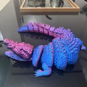 3D Printed Alligator Figurine, 1 Count Lifelike Creative Desktop Ornament, Home Decor for Living Room Bedroom Office, Gift for Friend & Family
