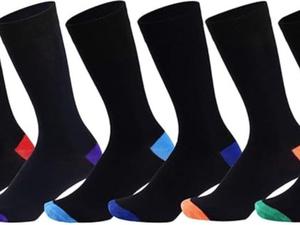 Pack of 3 Mens Dress Suit Work Heavy Cotton Rich Smart Design Multipack-One Size-Dress Suit Work Crew Socks Size UK 6-11