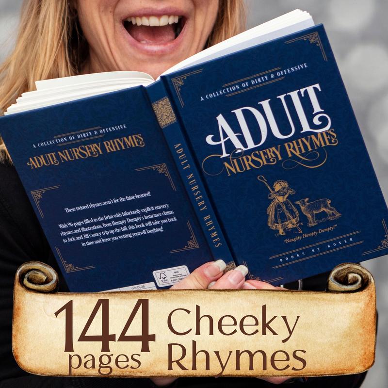 Boxer Gifts - Adult Nursery Rhymes - A Collection of Dirty & Offensive Rhymes | Birthday & Christmas Secret Santa Gift for Her with Dark Humour 3