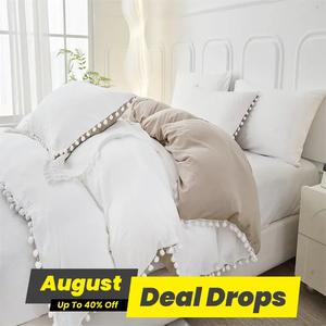 Solid Color Bedding Set, 3 Counts/set Including 1 Machine Washable Duvet Cover & 2 Pillowcase without Filler, Pleated Duvet Cover, Soft Comfy Bed Sets for Home Bedroom, Decorative Breathable Duvet Set, Bed Sets Supplies