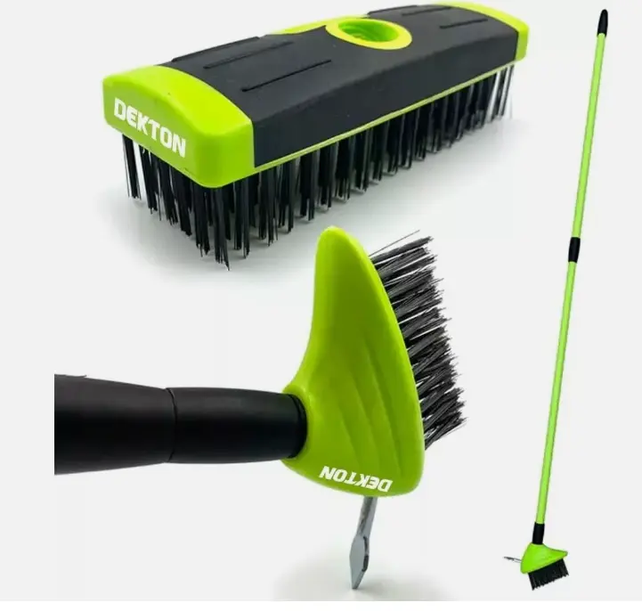3 in 1 patio cleaning & weeding brush Green/Black Weed & Moss Removal Brush Tool