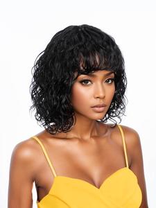 150% Density Short Bob Wigs for Women, Gorgeous Fluffy Wigs with Bangs, Wigs for Party, Daily Use