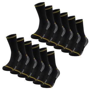 Mens Premium Work Socks Available in 12 Pairs with Comfort Ribbed Leg & Foot Bottom Cushioned Arch Support Reinforced Heel Toe Heavy Duty Mens Socks Size 6-11 Cotton  Elastic Outdoor Long Menswear Set Stretch Thick
