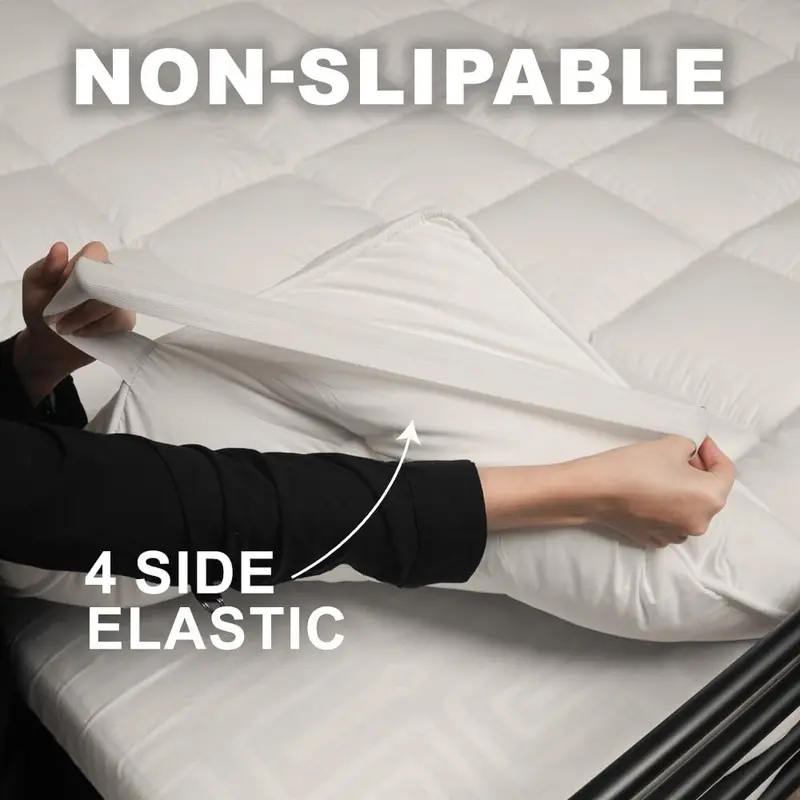 SAIMAZ 4" Inch Deep Luxury Soft Hotel Quality Microfiber Mattress Topper All Sizes 10cm 7