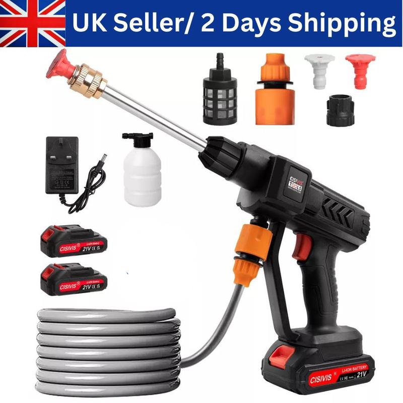 Wireless High Pressure Electric Car Washer, Car Accessories, Car Stuff, Portable Car Cleaning Kit, Cleaning Bundles, High Pressure Electric Car Washer with Car Wash Nozzle Accessories, Back to School Supplies, Car Accessories, Cleaning Bundles 1