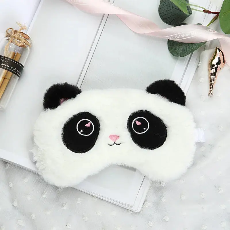 Cute Big Eyes Plush Sleep Mask for Kids – Soft Cartoon Cat Eyepatch for Travel, Nap, Bedtime, and Party Gifts 4