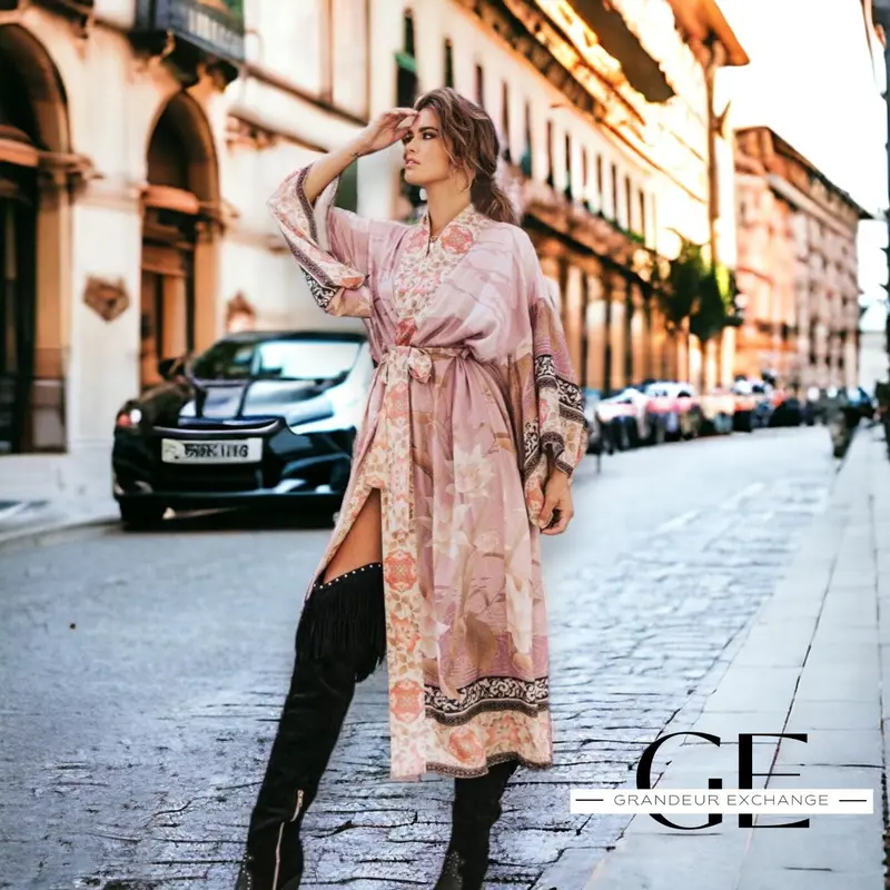 Long Kimono Robe For Women With Bohemian Style | Unique Boho Cotton Kimono Robe Cardigan For Women | Gift For Mom 3