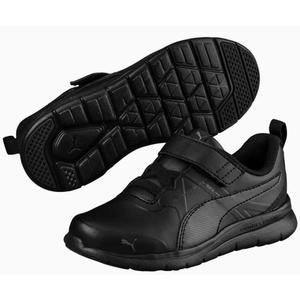 Puma Boys / Girls Flex Essential Hook & Loop School Trainers Black