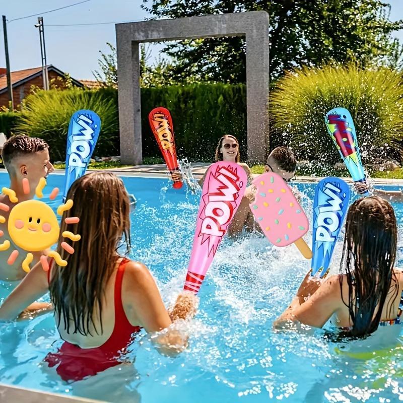 Fun Cartoon Inflatable Baseball Bat Toys - Perfect for Parties, Birthdays & Beach Outings - Durable PVC, Assorted Colors 8