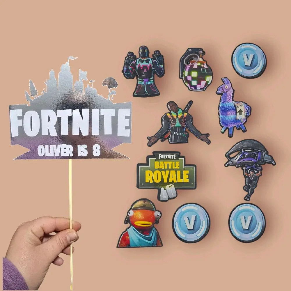 Fortnite Cake Toppers - Perfect for Decorating Birthday Cakes - Ornaments handmade caketopper