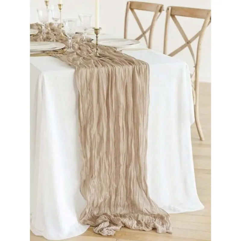 1pc Solid Color Bohemian Style Table Runner/Tablecloth For Wedding/Party/Decoration, Mother's Day/Home/Scene Decor 0