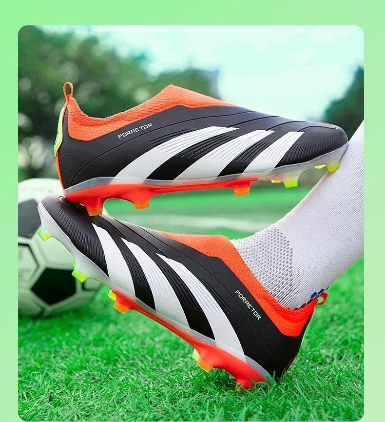 Product Introduction of New Men Original Football Shoes Indoor Society Professional Non Slip Soccer Ultralight Shoes Grass Training Kids Match Sneaker 4
