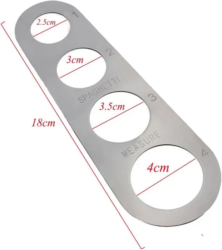 1PCS Stainless Steel Spaghetti Measure Tool 4 Holes Pasta Measuring Portion Control Gadgets Kitchen Accessories 4