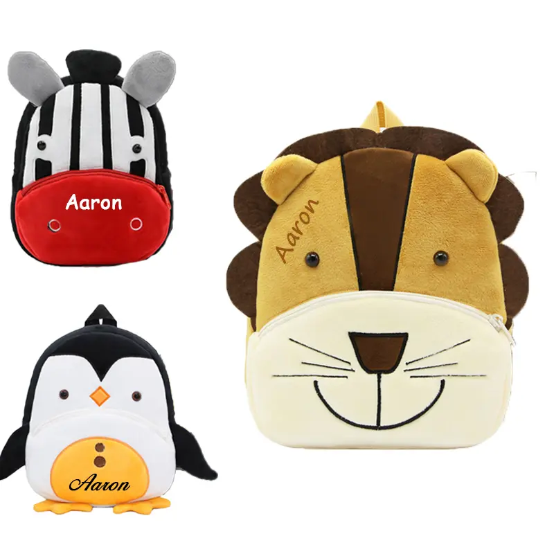 Personalized Print Kids Cartoon Cute  Animals Backpack Kindergarten Children Mochila Infant School Bags Baby Girl Boy Schoolbag 0