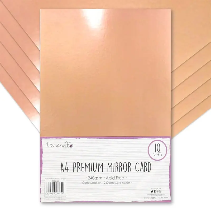 Dovecraft A4 Mirror Card - Rose Gold (DCBS164) 0