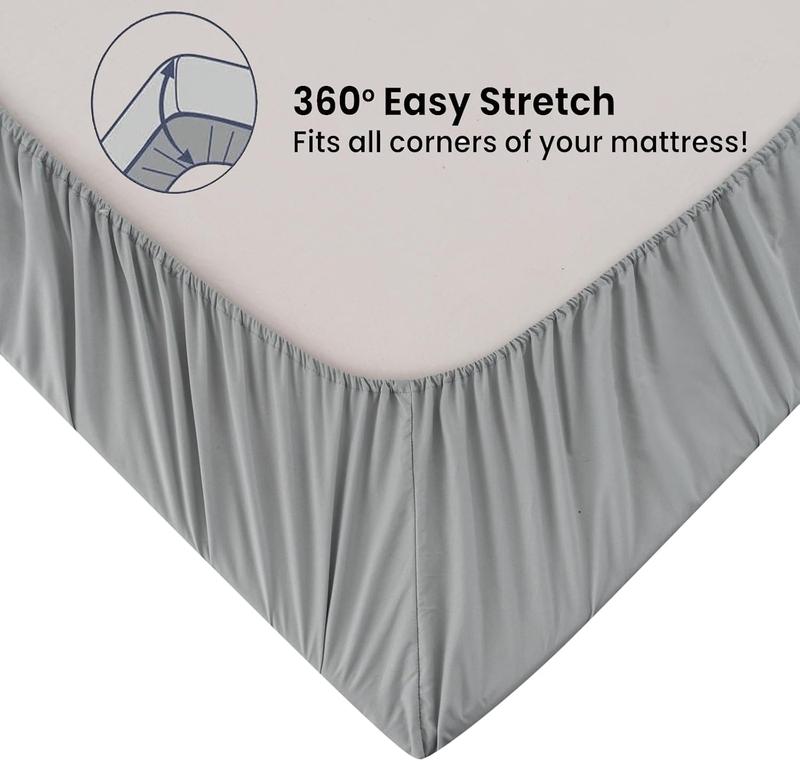 Premium Quality 30cm Fitted Sheet 600 Thread Count Ultra Soft Fine Bedding Cover Double King Super King Bed Size 4
