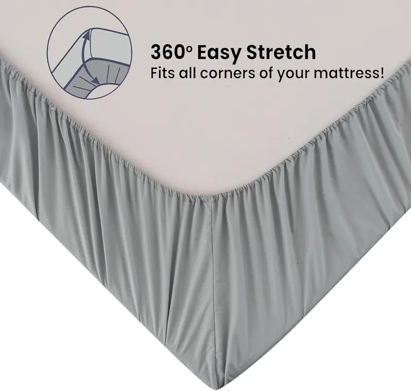 Premium Quality 30cm Fitted Sheet 600 Thread Count Ultra Soft Fine Bedding Cover Double King Super King Bed Size 4
