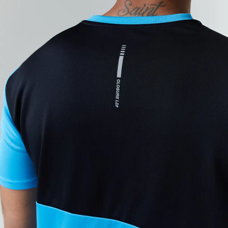 Cut & Sew Training Twinset | Neon Blue/Black 4