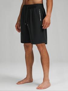 Men's Solid Color Drawstring Waist Shorts, Loose Casual Comfortable Breathable Zipper Pocket Design Straight Leg Shorts for Beach Vocation, Men's All-match Bottoms for Summer