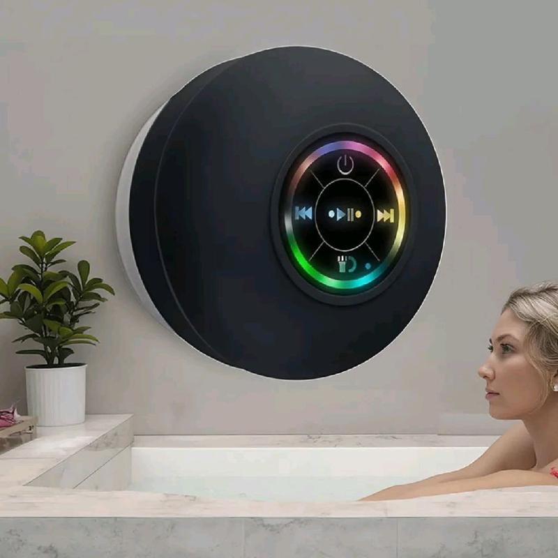 Mini Waterproof Bluetooth Speaker with LED Lights & Deep Bass - Wireless & Portable for Music Lovers on the Go - Audio 1