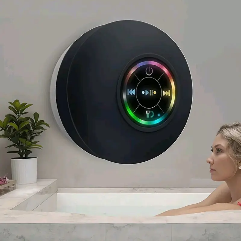 Mini Waterproof Bluetooth Speaker with LED Lights & Deep Bass - Wireless & Portable for Music Lovers on the Go - Audio 1