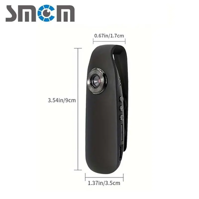 SMCM 1080P Full HD Convenient Camera, USB Rechargeable Home Outdoor Camera, Bicycle Video Recorder with Back Clip, Small Camera Video and Audio Recording Sports Camera with Card Reader 1
