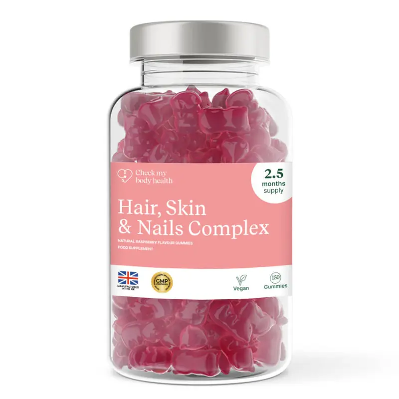 Check My Body Health Hair, Skin & Nails Complex Gummies - Biotin, Vitamins & Minerals Natural 1
