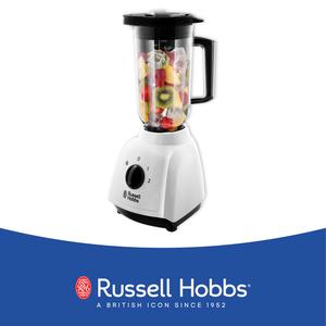 Russell Hobbs Food Blender, Food Collection 1.5L Jug Blender, 400W Motor, Stainless Steel Blades, Easy to Use Controls, Pulse Function, Ingredient Chute, Perfect for Smoothies and Milkshakes