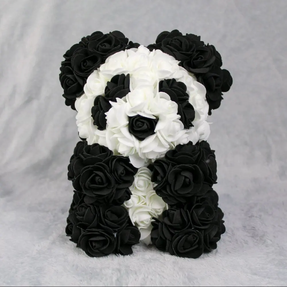 Panda Flower Bear Panda Rose Bear Teddy Artificial Rose Birthday Christmas Mother's Day Gift for Her Gift For Him Nan Friend Daughter Son