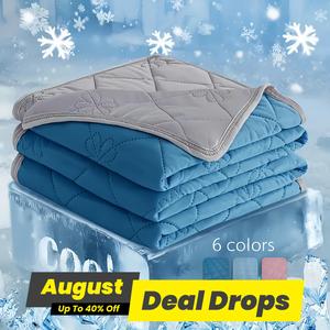 Cooling Cozy Blanket, Lightweight Breathable Silky Soft Blanket, Ice Blanket, Lightweight Throw Blanket, Comfortable Bedding for Home Bedroom, Perfect Gift for Loved Ones, Skin Friendly Blanket, Soft Comfy Blanket