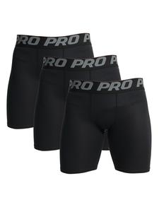 Men's 3pcs Letter Print Tape Compression Sports Gym Shorts, Quick Drying Breathable Comfortable Sports Bottoms, Athletic Shorts for Gym Workout Running Basketball Athletic Bottoms, Gym Clothing