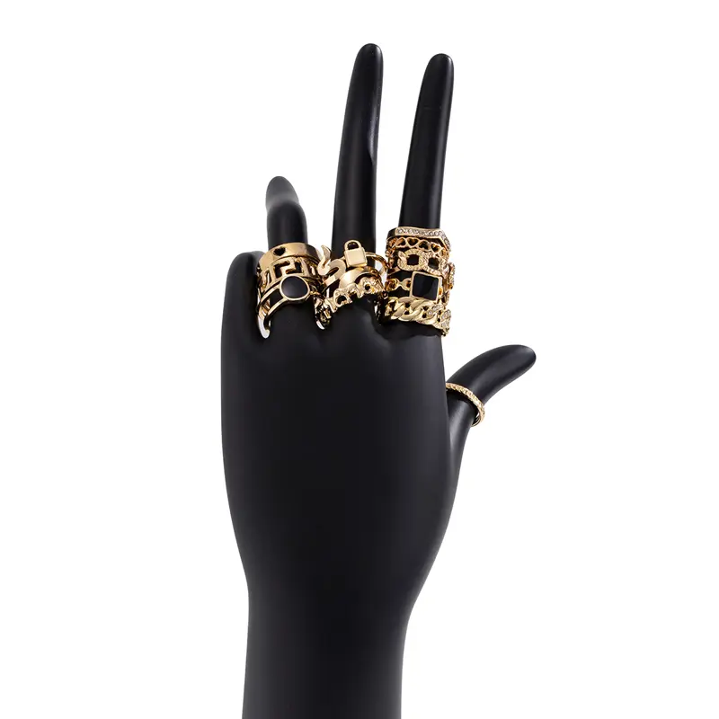 12Pcs Stackable Ring Set - 2025 Y2K Hip Hop Jewelry for Women | Minimalist Boho Finger Rings | Gold Silver Aesthetic Statement Accessories 5