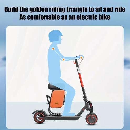 The upgraded multifunctional storage seat is suitable for NS-9400, 9500 electric scooters. The widened and thickened riding soft bag is comfortable and shock-absorbing. 1