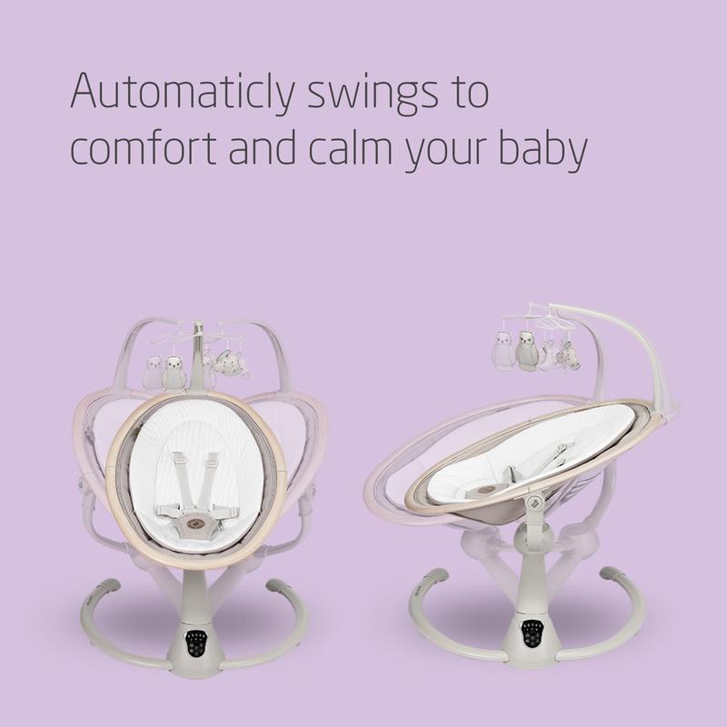 Maxi-Cosi Cassia Electric Baby Swing Chair, 0–6 Months, max 9kg, Baby Rocker, 12 melodies, 360° Seat Rotation, Automatic Motion Detection, 5 Swinging Speeds, 2 Recline Positions 1