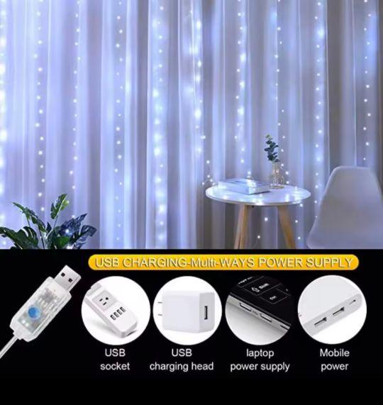 Product Introduction of 3m x 3m LED Curtain Lights - White or Warm White with Adjustable Settings for Weddings, Home Décor, Festivals & Parties 20