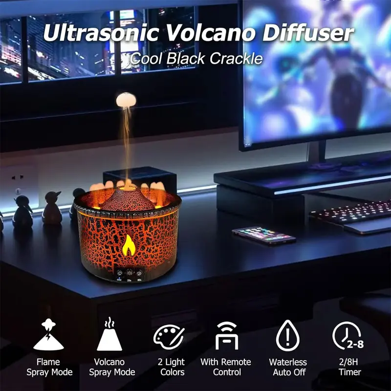 Flame LED Essential Oil Diffuser Aroma Aromatherapy Air Ultrasonic Humidifier UK humidifier  bedroom 6