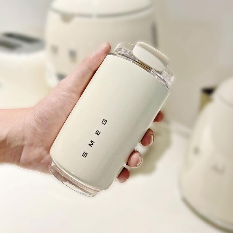 Puraville Insulated Tumblers with Lid, 240ml Travel Coffee Mug Stainless Steel Vacuum Cup, Leak Proof Reusable Double Walled Coffee Tumbler for Iced and Hot Drinks, Cream 2