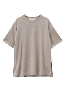 Z. Blues [Poetry Wine Seizes the Time] Spring and Summer New Collection Simple, Refreshing, Loose Cuffed Sleeve Casual T-shirt YZSH241274